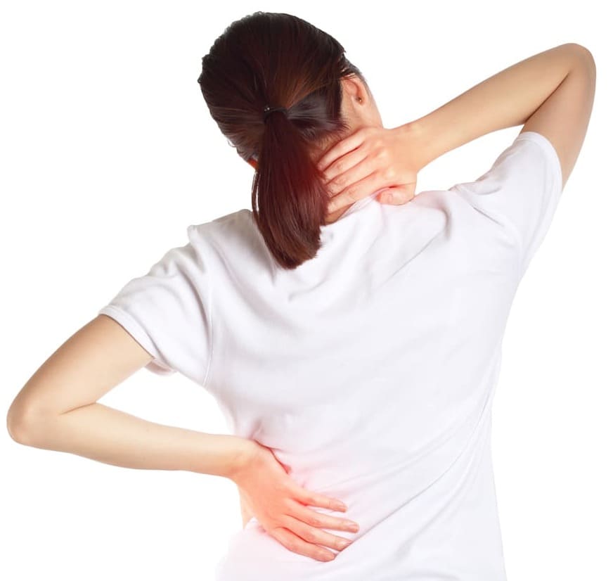 背中の痛みがある女性
